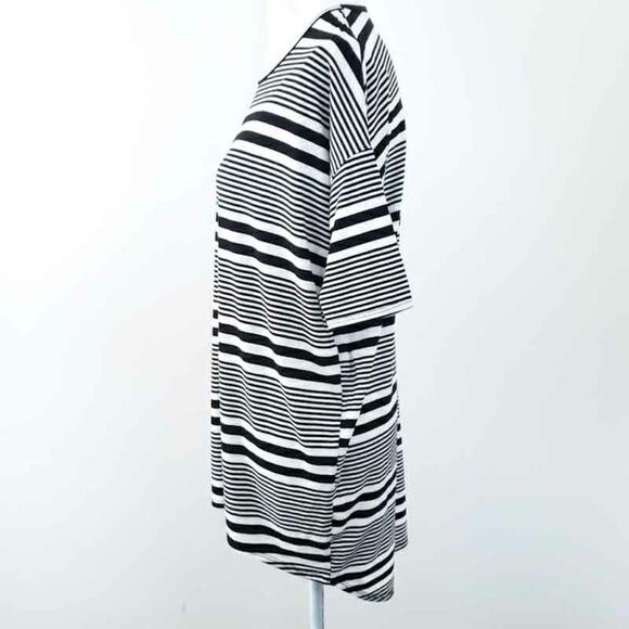 Lularoe Tunic Black White Stripe High Low XXS Shirt Top Blouse Women - Picture 3 of 6